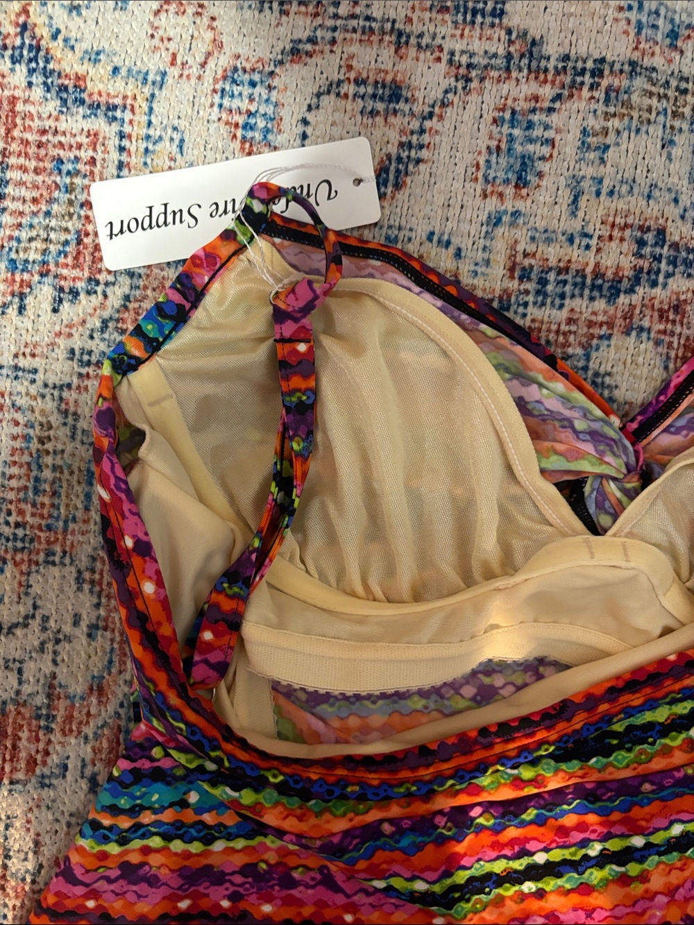 Miraclesuit Night Lights Roswell Tankini Top SZ 8 NWOT - Picture 5 of 6